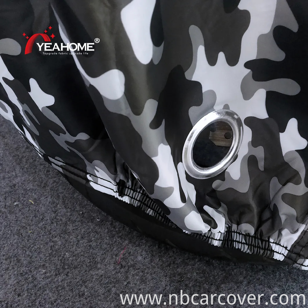 Camouflage Printing Outdoor Motorcycle Cover Fleece Inside Protection